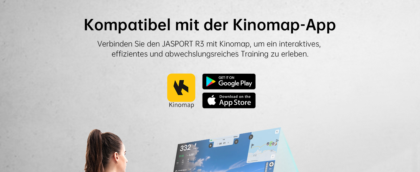 Гребний тренажер JASPORT R3 з дуба, Bluetooth LCD-дисплей, сумісний з Kinomap, 28 л, до 150 кг, ергономічне сидіння, регульований тримач для планшета