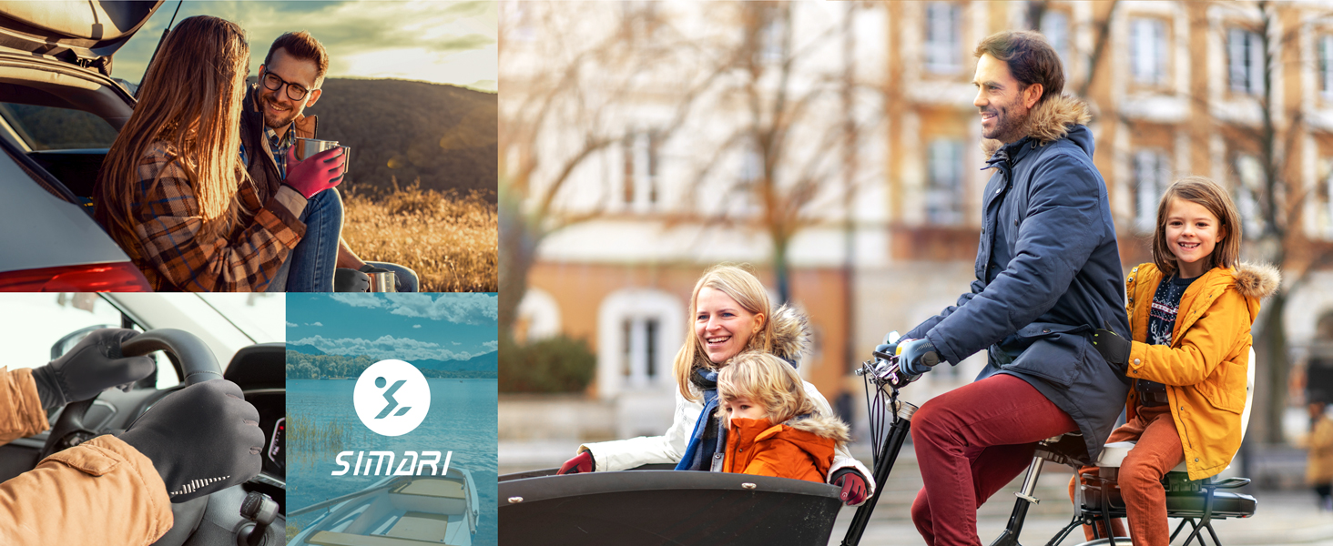 Зимові терморукавички SIMARI для чоловіків та жінок, сенсорні велосипедні рукавички, антиковзаючі, вітронепроникні для холодної погоди, для водіння, їзди на велосипеді, катання на лижах, роботи та активного відпочинку на вулиці. SMRG102, 102-Grey S