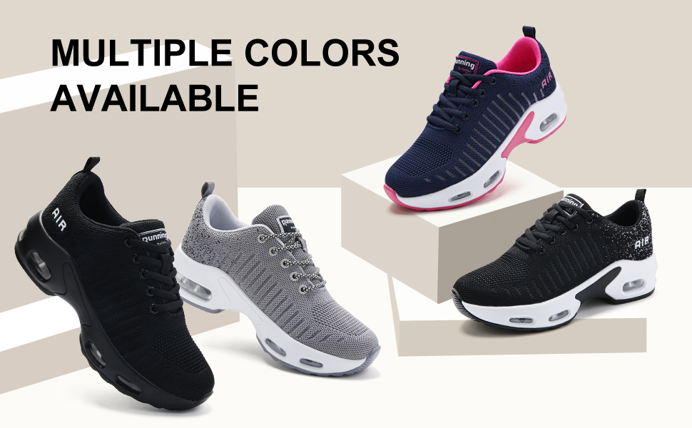 Жіночі кросівки для бігу з підтримкою склепіння стопи, повітряна подушка, комфортні снікерси, чорно-білі, 38.5 EU