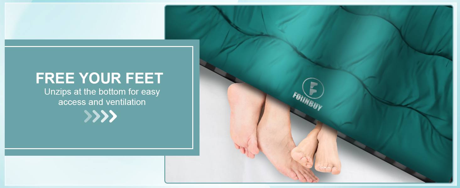 Спальний мішок Baumwolle для 2 осіб, зимовий, водовідштовхувальний, великий (Queen Size), для кемпінгу та подорожей на автодомі (темно-зелений-сірий)