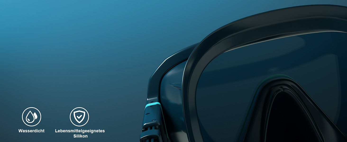 Набір для снорклінгу G2RISE для дорослих, маска для плавання та трубка, чорний+темно-зелений