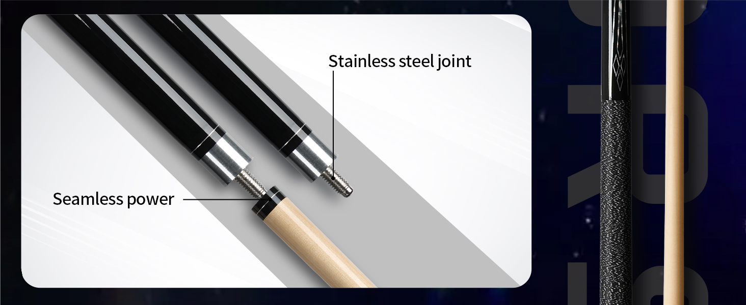 Більярдний кий Horse Billiard з наконечниками 13 мм, 147 см, 2 рукавички та крейда, для дорослих, акорн/осін