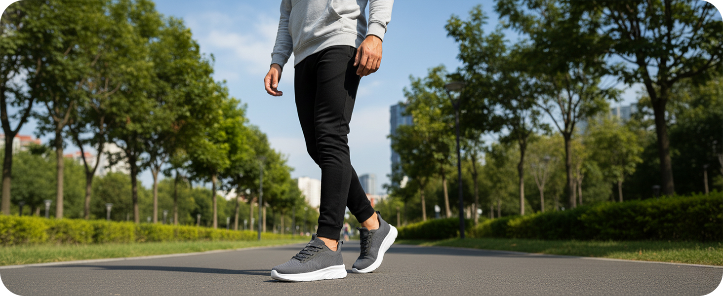 Чоловічі Slip-On кросівки DimaiGlobal без шнурівків: легкі, дихаючі, для занять спортом та відпочинку, розмір 40 EU, чорний колір