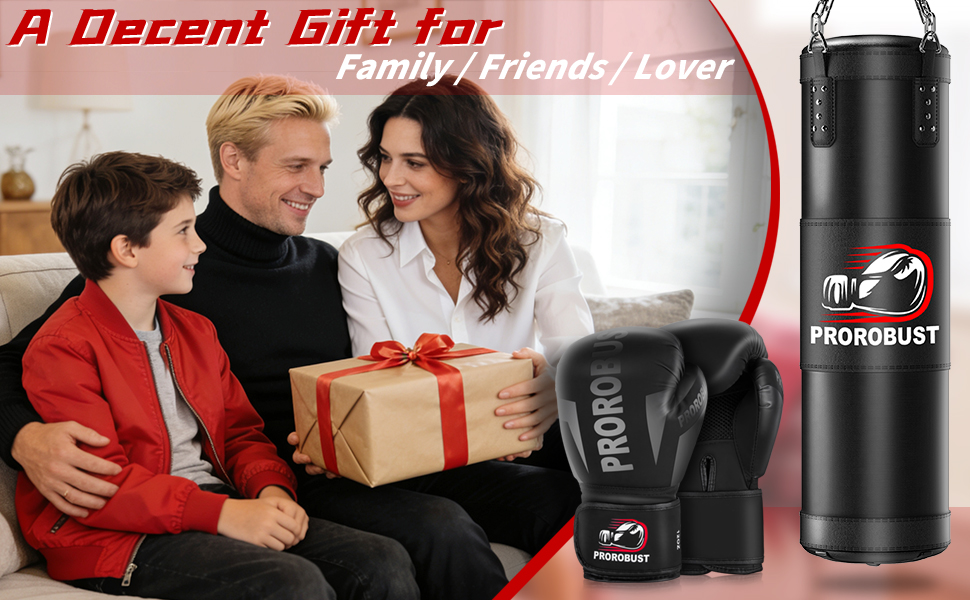 Боксерський мішок Prorobust 120 см з рукавичками 12oz, 5 м мотузки для MMA, карате, кікбоксингу, боксу, домашніх тренувань
