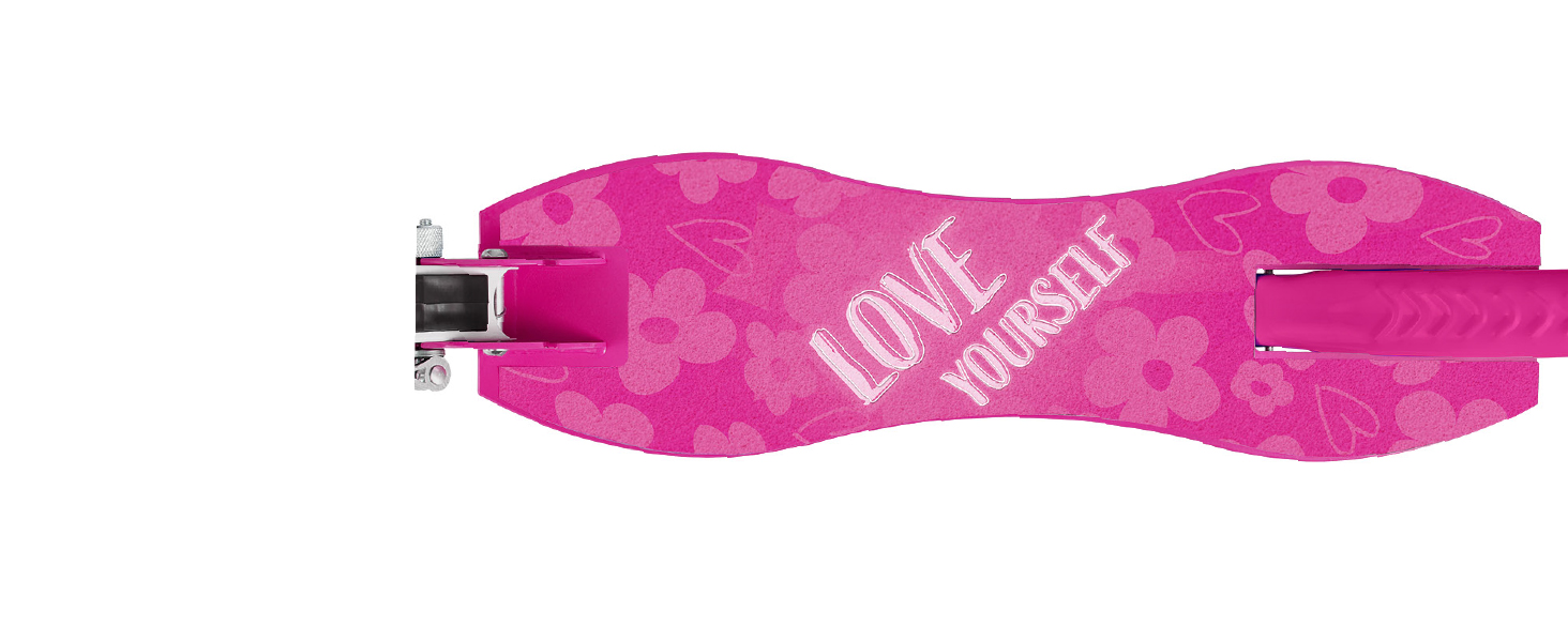 Самокат ArtSport Cityroller Big Wheel 205мм, рожевий - дитячий самокат від 3 років, до 100 кг, складаний, з регульованою висотою