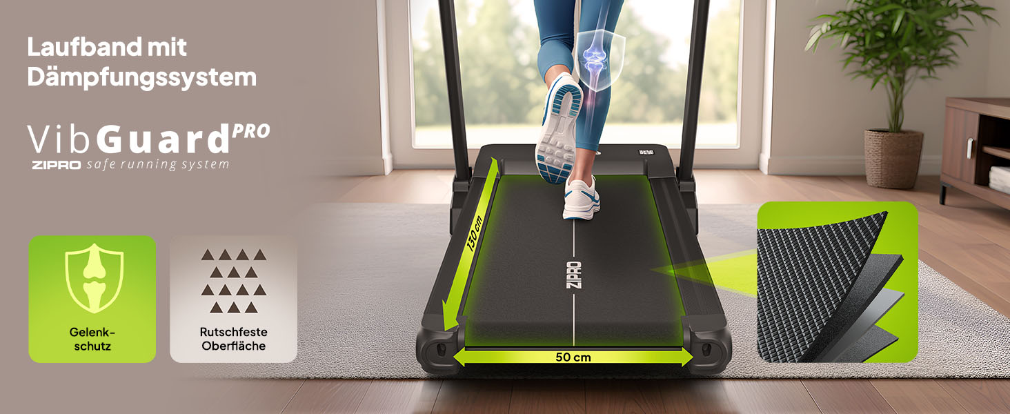 Біговий тренажер ZIPRO Sigma для дому з потужним мотором 3.5 HP, швидкість до 20 км/год, 20 рівнів нахилу, система амортизації VibGuard Pro, максимальне навантаження 140 кг, складаний