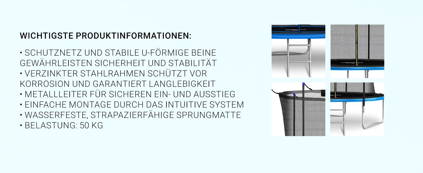 Батут Neo-Sport Outdoor для дітей з сіткою та сходами, 252 см