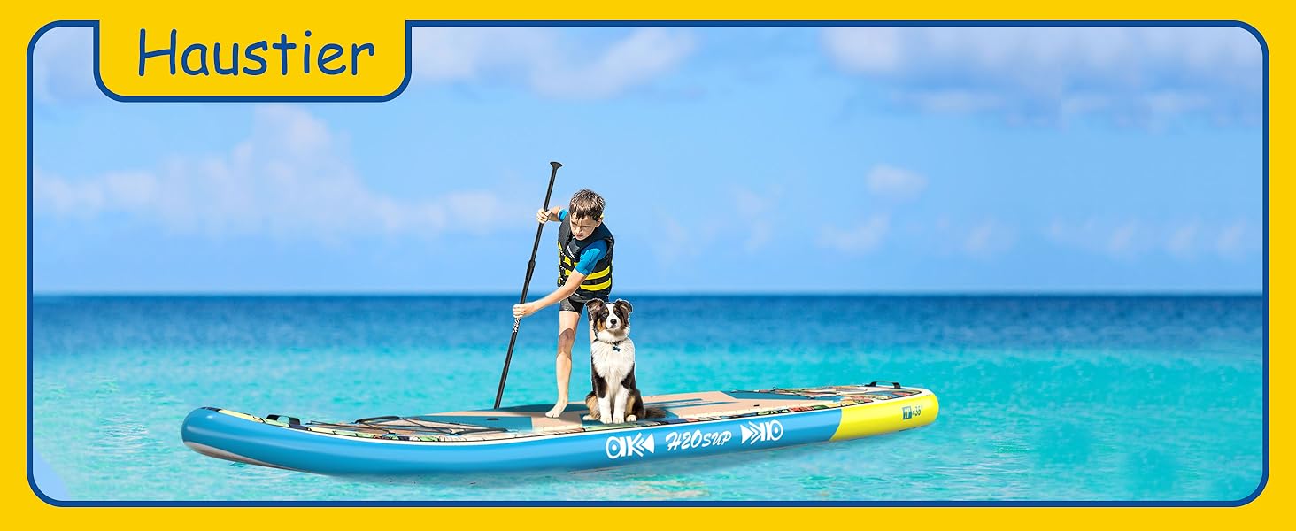 Надувний SUP дошка H2OSUP Stand Up Paddling Board - широка, з аксесуарами, для всіх рівнів, червона