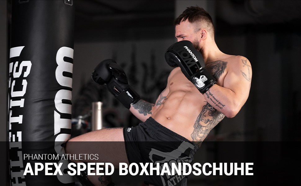 Боксерські рукавички Phantom APEX | MMA, тайський бокс | Чоловічі, чорні, 10 Oz