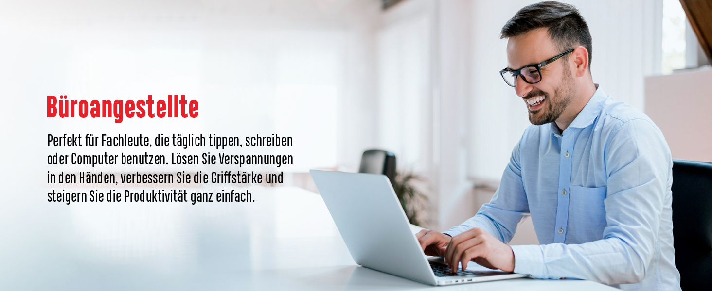 FitBeast Тренажер для рук та зап'ястя – набір 6 шт. з регульованим опором, тренажер сили хвата, тренажер пальців та масажні м'ячі для терапії рук, силових вправ та відновлення