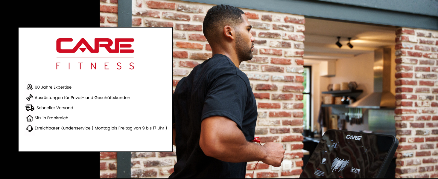 CARE FITNESS Fast Runner SP: Електричний біговий тренажер з регулюванням нахилу та складний - до 22 км/год, 20 рівнів нахилу, 57 програм, Kinomap