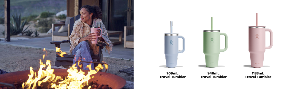 Термочашка HYDRO FLASK 1180 мл з кришкою та трубочкою, нержавіюча сталь, вакуумна ізоляція, захист від розливу, Surf
