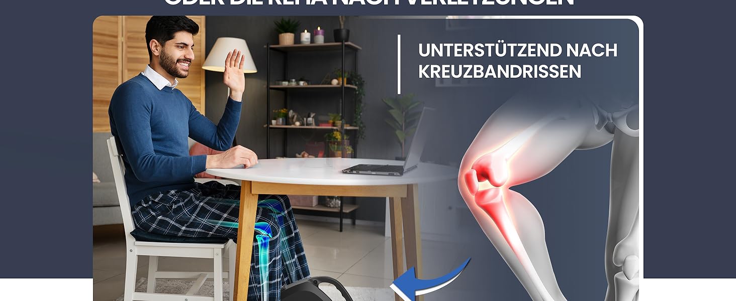 Тренажер для ніг та рук HELDENWERK Pedaltrainer Basic Set — домашній велотренажер для літніх людей та реабілітації, сертифікований TÜV/GS, з ременями та килимком