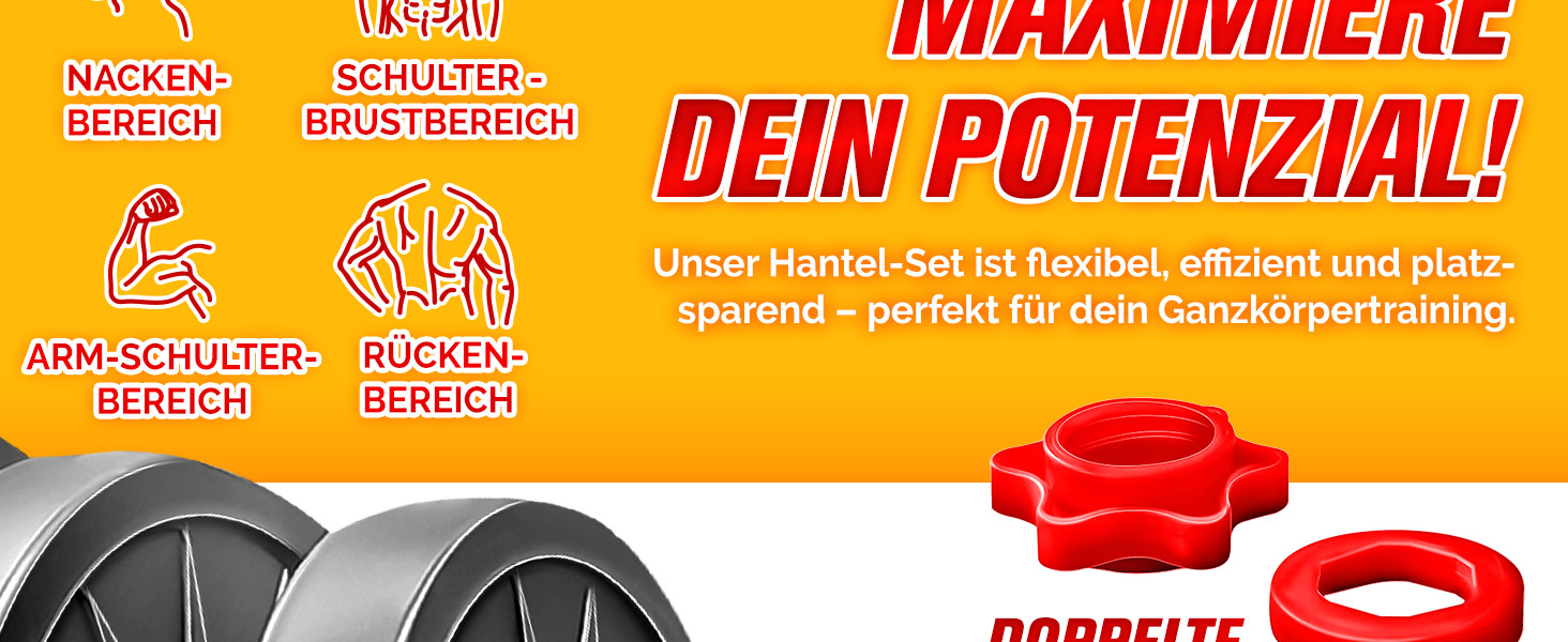 Набір гантелей 2 в 1 Hanteln Set 15-30kg: регульовані гантелі, штанга, з'єднання 30 кг