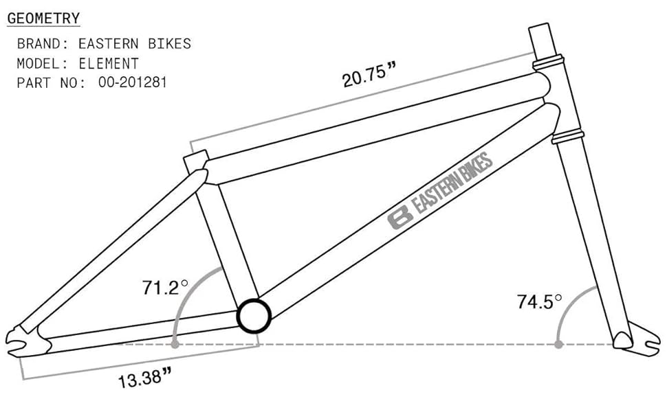 Велосипед Eastern Bikes Element 50.8 см BMX Bike, повна хромолієва рама та вилки Chromoly, чорний