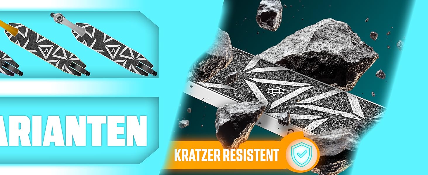 Трюковий самокат KESSER® GT-Limit 360° з підставкою, колеса PU 110 мм, підшипники ABEC 9 - для дітей та дорослих, золотий