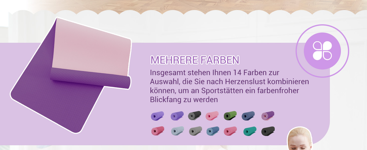 Йога мат для жінок Good Nite: неслизька поверхня, товщина 6 мм, 183x61 см, сірий/чорний, з ручкою для перенесення, TPE, для йоги, пілатесу, фітнесу