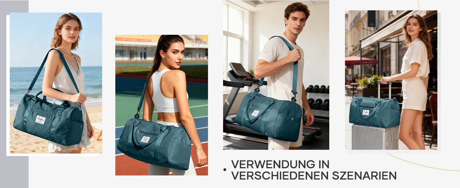 Спортивна сумка-мішок для жінок та чоловіків з відділенням для взуття та мокрих речей. Ідеальна для подорожей, фітнесу, тренувань та плавання. Колір: Павич