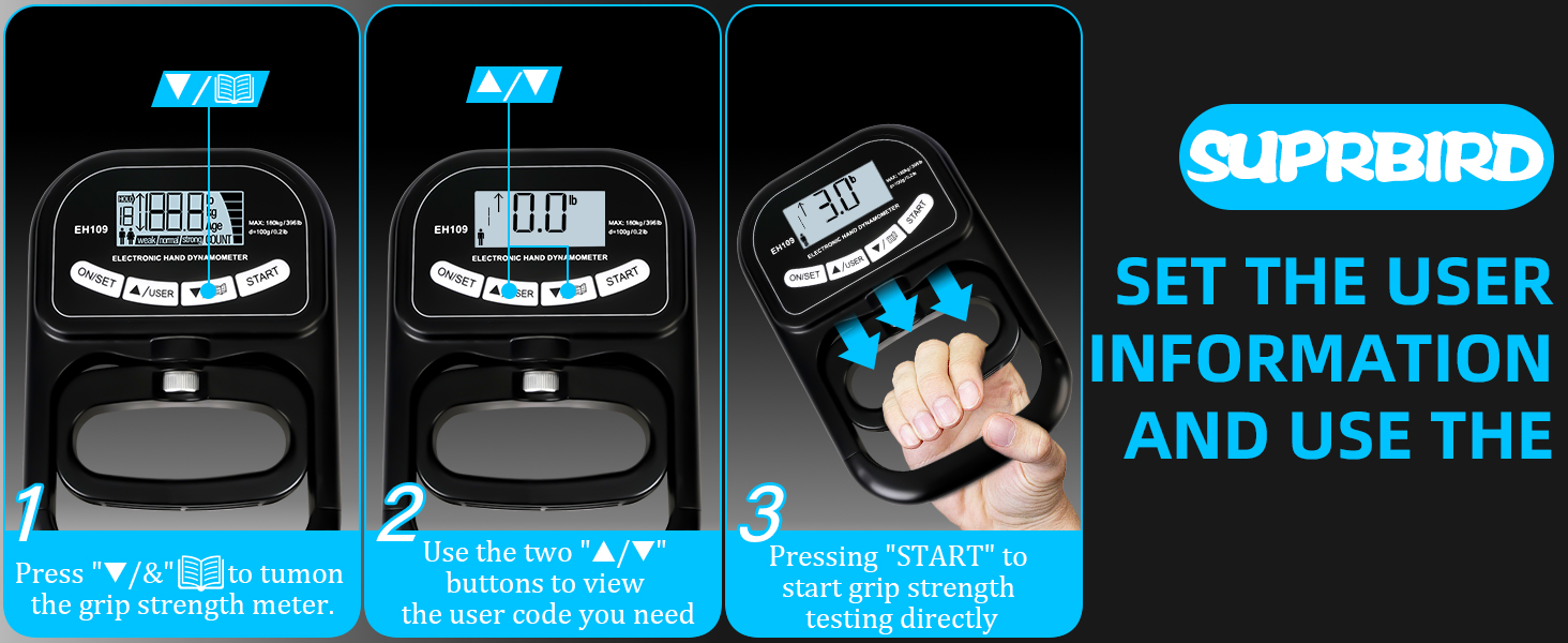 Динамометр ручний цифровий 180 кг з USB зарядкою та LCD-дисплеєм для спортсменів та домашніх тренувань