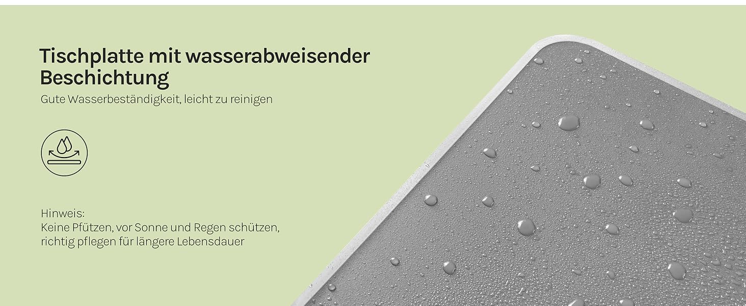 Складаний туристичний стіл Woltu для пікніка, відпочинку на природі та в саду, 70x50x60 см (алюміній + MDF)