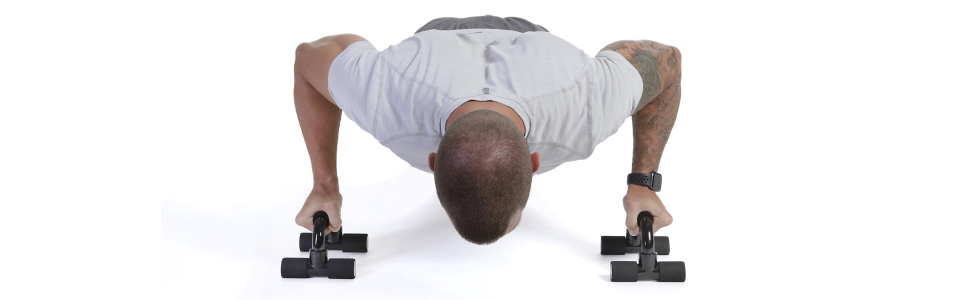 Набір для віджимань BODYMATE - 2 шт. - Нековзні ручки для віджимань, Push-Up Bars для силових та м'язових тренувань, чорний колір