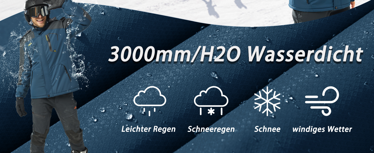 Чоловіча зимова куртка KEFITEVD: водонепроникна, дихаюча, з капюшоном, для сноуборду та активного відпочинку (XL, сіро-жовтий)