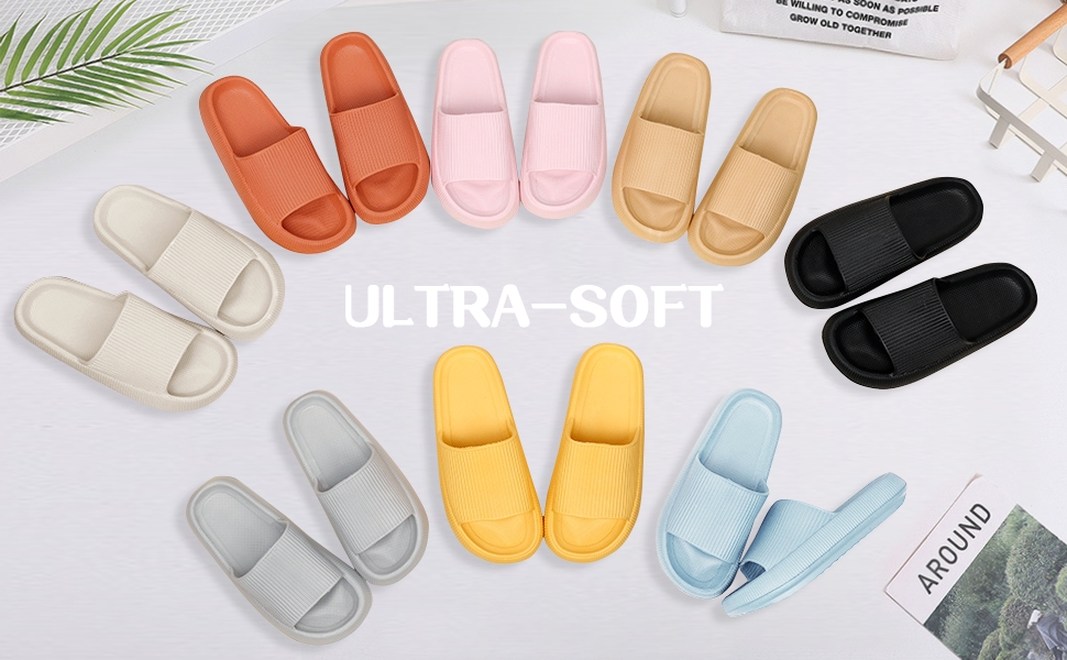 Шльпанці Cozislides Original: м'які, неслизькі, для дому та пляжу. Чоловічі та жіночі, чорні, 40/41 EU