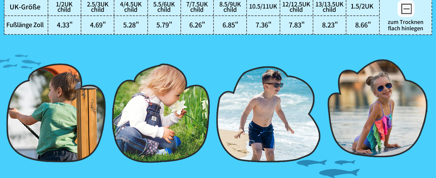 Дитячі шльопанці для плавання WateLves: антиковзкі шльопанці для басейну та пляжу для дівчаток та хлопчиків, 20/21 EU, Black Ash