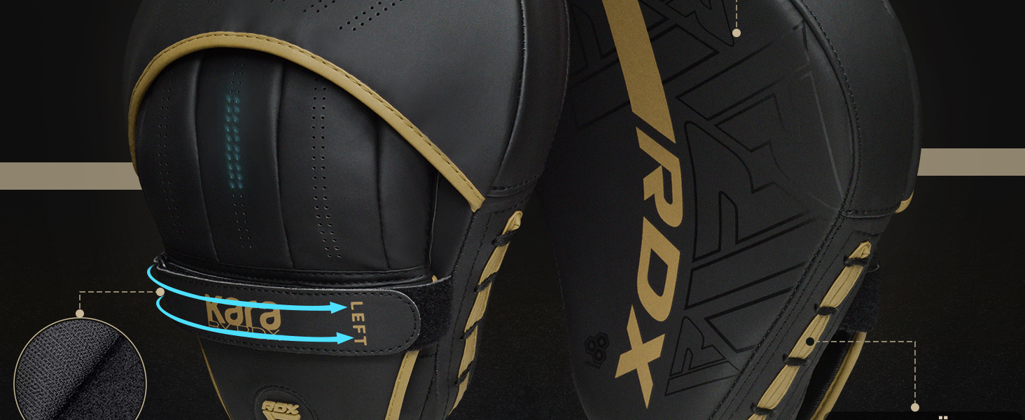 Боксерські рукавиці RDX Maya Hide, чорні та рожеві: для боксу, кікбоксингу, муай-тай, карате, тхеквондо. Рукавиці для тренувань, ударні подушки