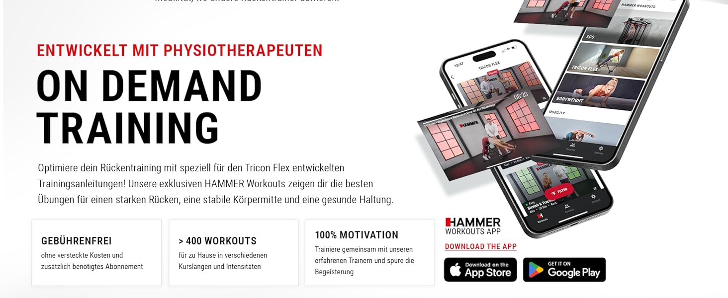 Тренажер для спини HAMMER Tricon – гіперекстензія, живіт, прес. Багатофункціональне обладнання для фітнесу