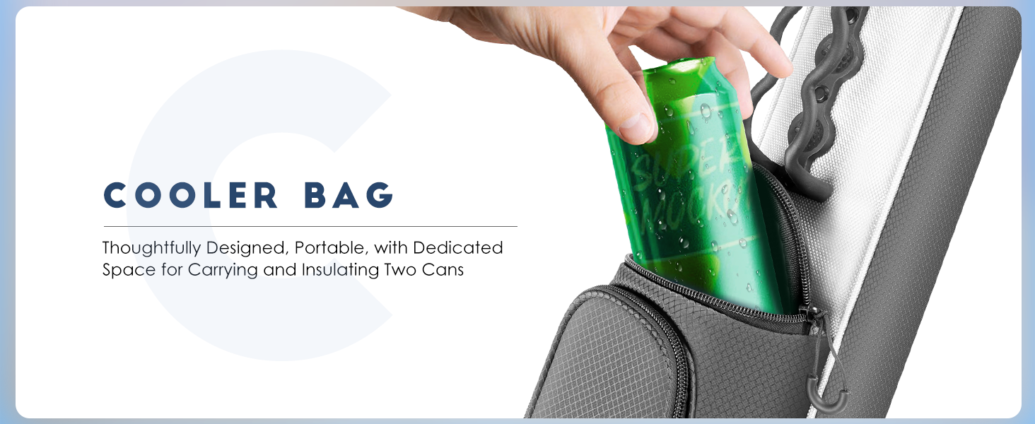 Сумка для гольфу Findway з регульованими плечовими ременями, 2-вегевий роздільник, 2 кишені, легка, для чоловіків та жінок, блакитна