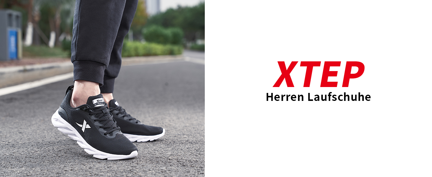 Чоловічі кросівки XTEP для бігу та відпочинку, літні, сітка, амортизація, 43 EU, білий та чорний