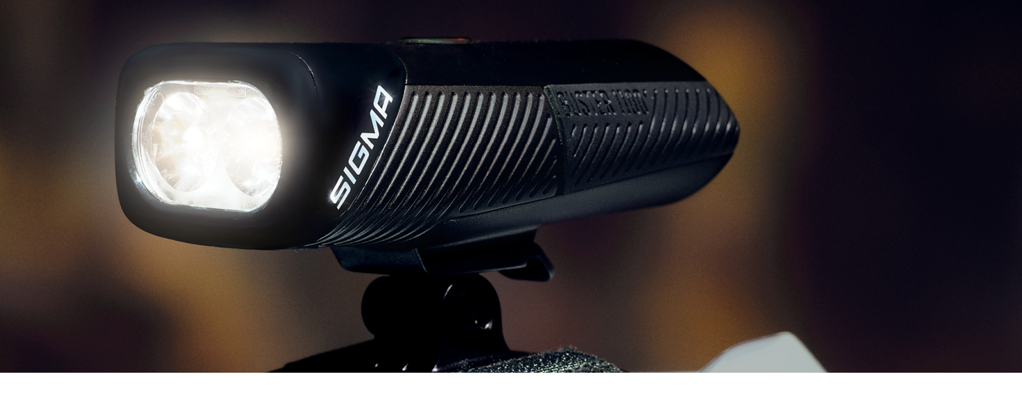 SIGMA Buster 1100 HL — велосипедна фара на шолом, 1100 люмен, акумуляторна, 5 режимів, швидке кріплення