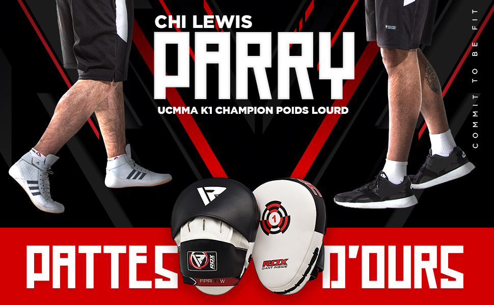 Набір для тренувань тайського боксу RDX: щити, цілі, подушки для ударів (білий/чорний)