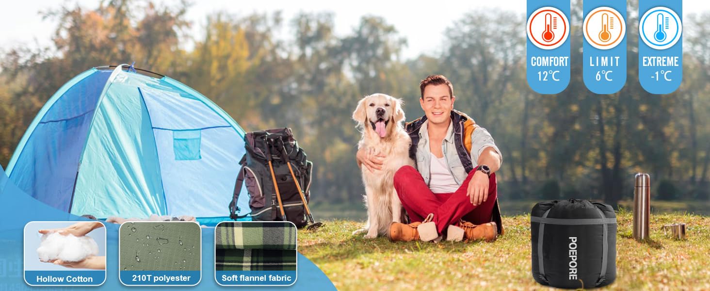 Спальний мішок для двох дорослих з флісу, зимовий, з подушками та сумкою для перенесення, 233*157 см, зелений