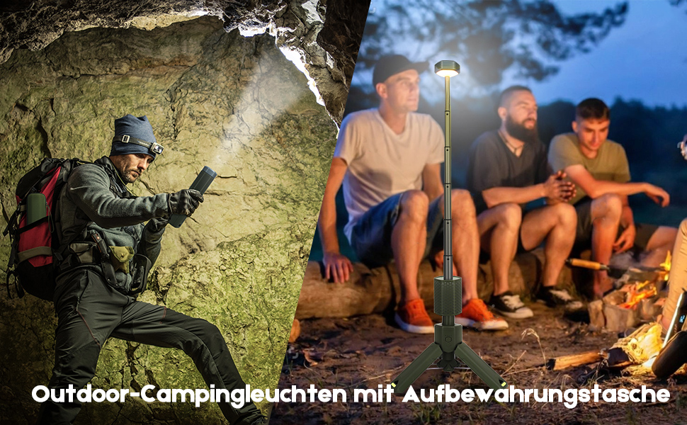 Налобний ліхтар-телескоп, 10500mAh, перезаряджається, водонепроникний, з магнітом, чорний/зелений