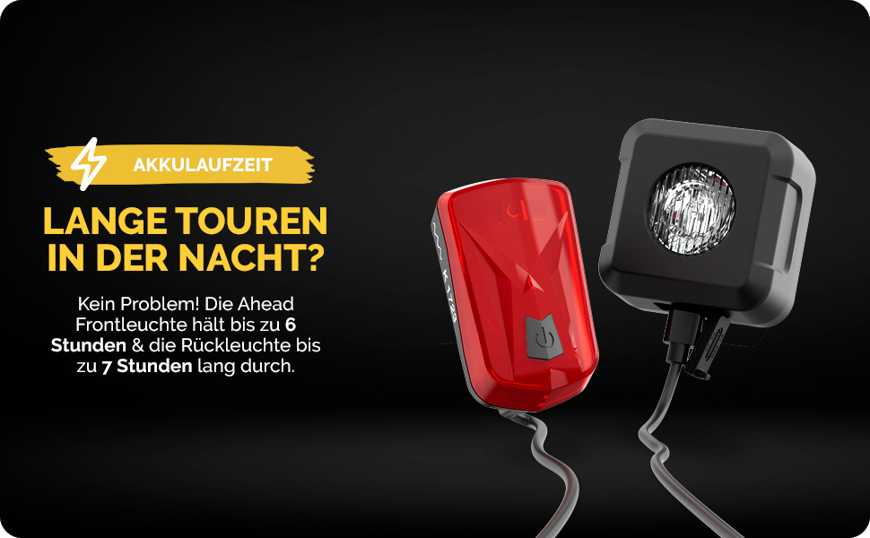 Набір передніх велоліхтарів DANSI StVZO I LED – яскраве світло (25/10 Lux, акумуляторний)