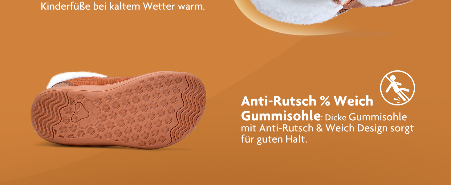 Дитячі зимові ботинки для ходьби Kinder - чорні, розмір 28 EU (Barefoot)