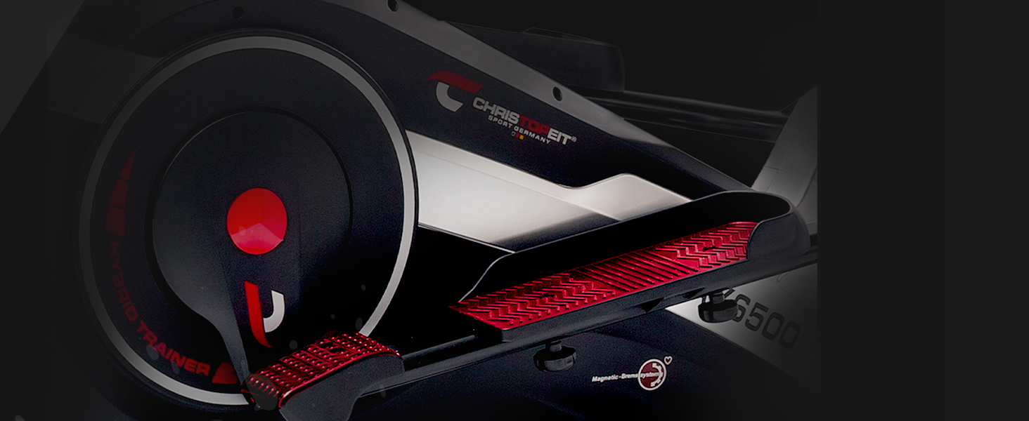 Гібридний тренажер Christopeit Sport AX 6500, 2-в-1, магнітна система гальмування, 10 рівнів навантаження, до 150 кг, чорний
