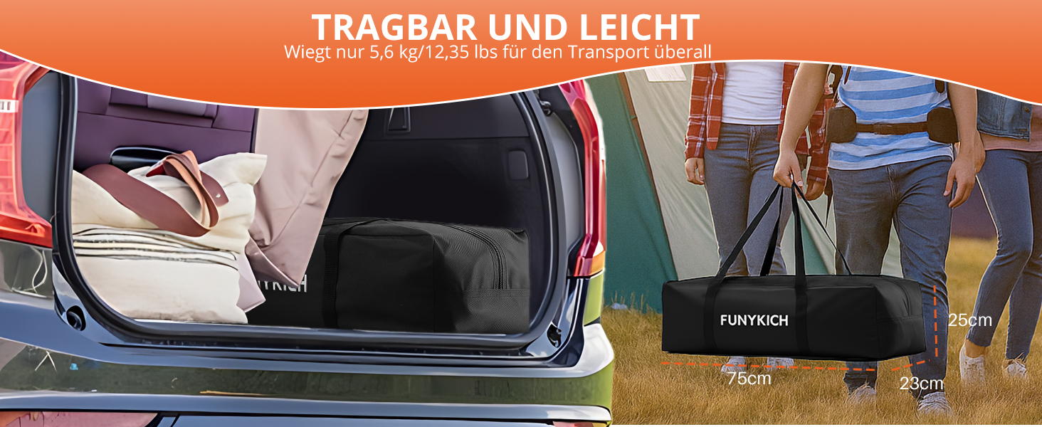 Складаний туристичний стіл FUNYKICH 82x40 см з регулюванням висоти (44/70 см), з сітчастою кишенькою, для пікніка, кемпінгу, BBQ, саду, партії. Розміри: 100x50x(70/87) см