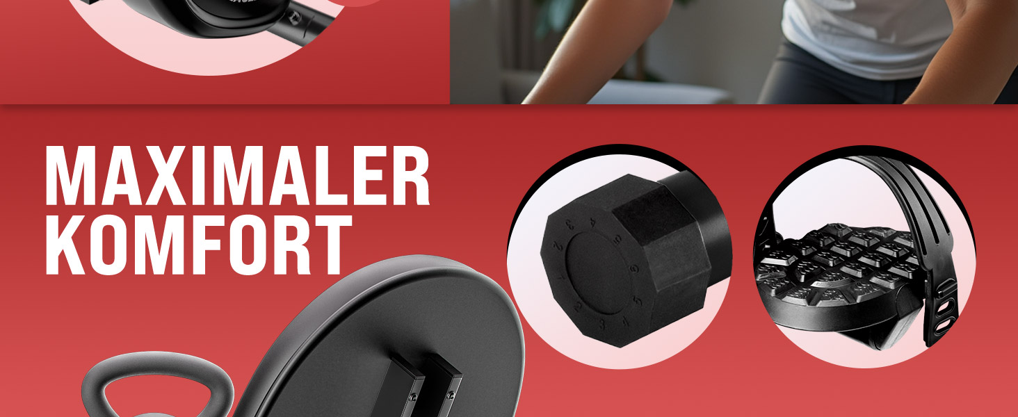 Електровелотренажер SPORTANA® EAGLE 3-в-1: складаний, з LCD-дисплеєм, регулювання висоти, фітнес-гумки | Hometrainer, Indoor Bike