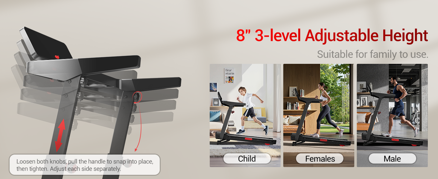 Бігова доріжка UMAY L10: електричний біговий доріжки з нахилом 20%, швидкість до 14 км/год, складний, потужність 3.5 PS, для дому, вантажопідйомність 180 кг