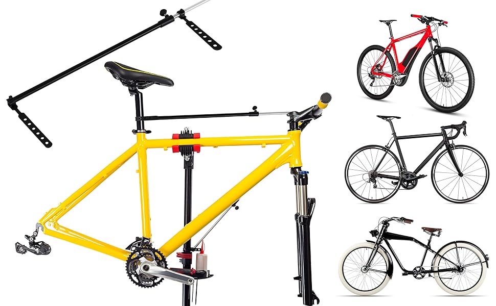 Підставка для збирання та ремонту велосипедів KESSER® Profi, до 30 кг, з органайзером для інструментів та магнітним відділенням, обертається, червона