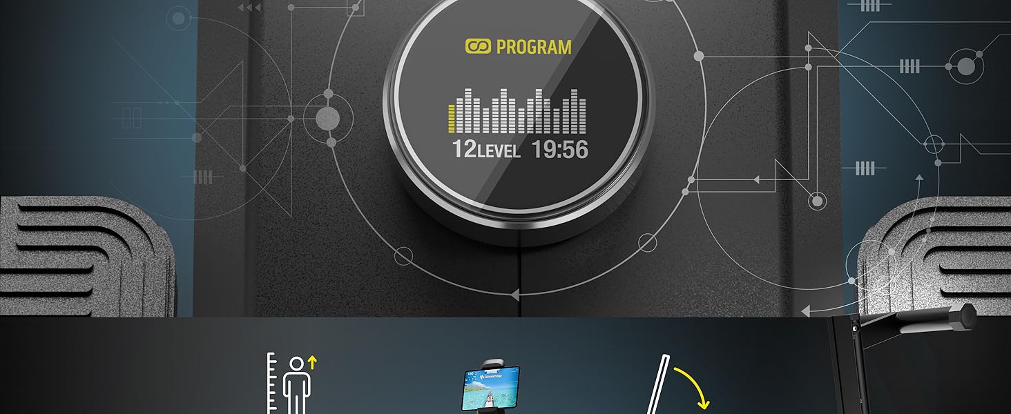 Гребний тренажер SportPlus для дому, складаний, з тихою магнітною системою гальмування, комп'ютер для тренувань, фітнес-обладнання для дому, Indoor гребний тренажер, сумісний з додатком (Premium)