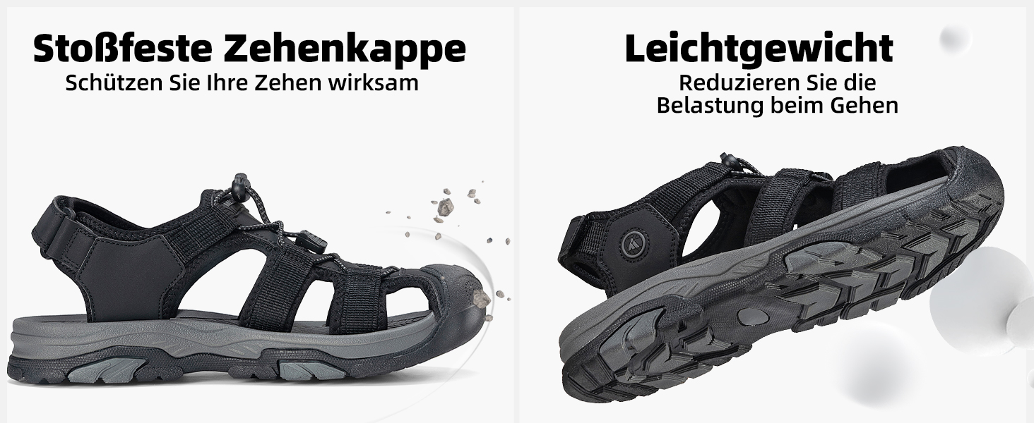 Чоловічі сандалі Mishansha закриті, дихаючі, водонепроникні, протиковзкі для активного відпочинку, розмір 43 EU, темно-сині