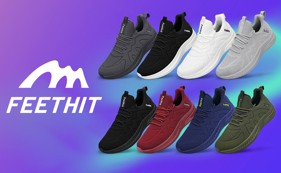 Кросівки Feethit для чоловіків: спортивні, для бігу, тенісу, фітнесу, повсякденного носіння. Легкі, дихаючі, зелені, розмір 40 EU