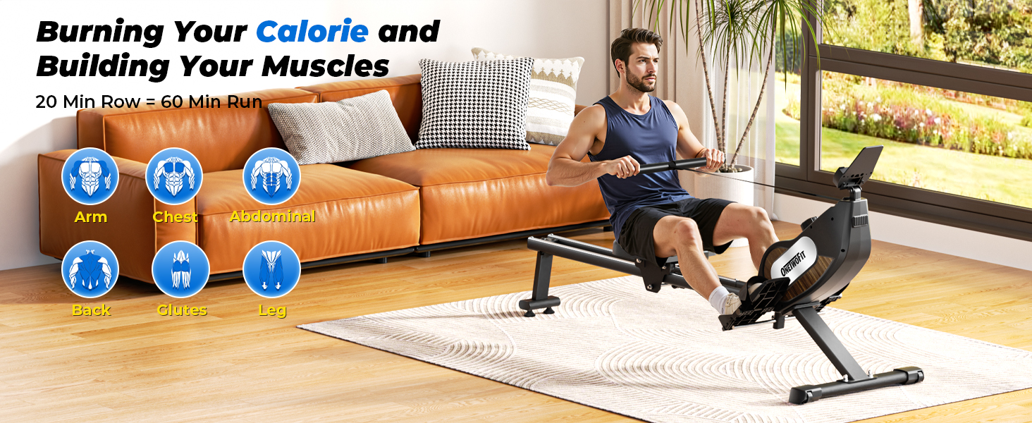 ONETWOFIT: Велоергометр для дому, складаний Pro, степер, тренажер, крос-тренажер, 16 рівнів опору, максимальне навантаження 160 кг, сумісний з додатком, чорний