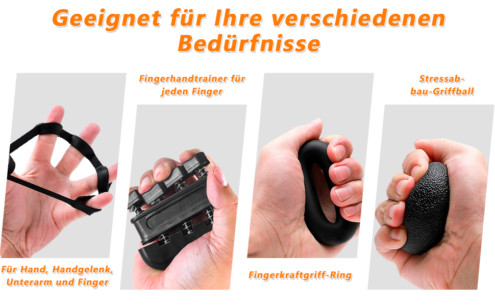 Набір для тренування Griffkraft (5 шт.): ергономічний тренажер зап'ястя, тренажер сили рук та пальців. Для спортсменів та реабілітації рук