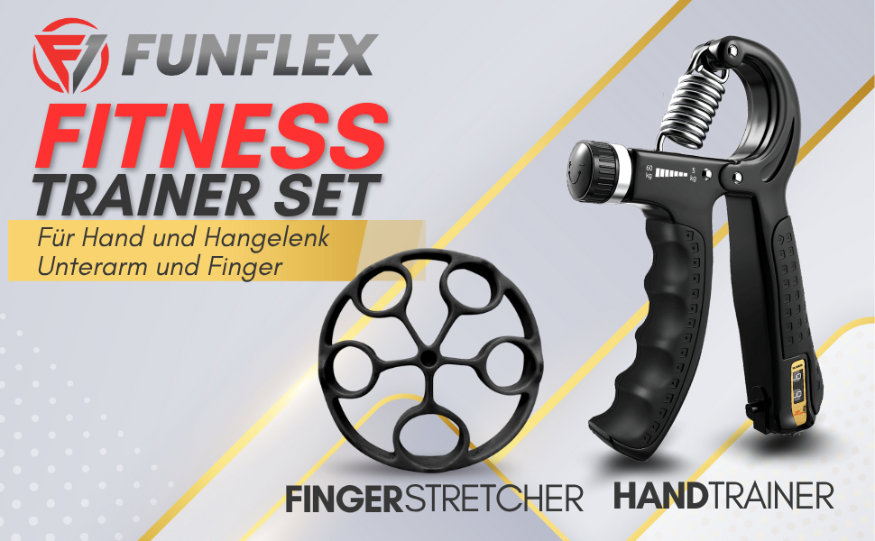 Набір для тренування хватки рук, підсилення зап'ястя та пальців (2 шт.) - чорний