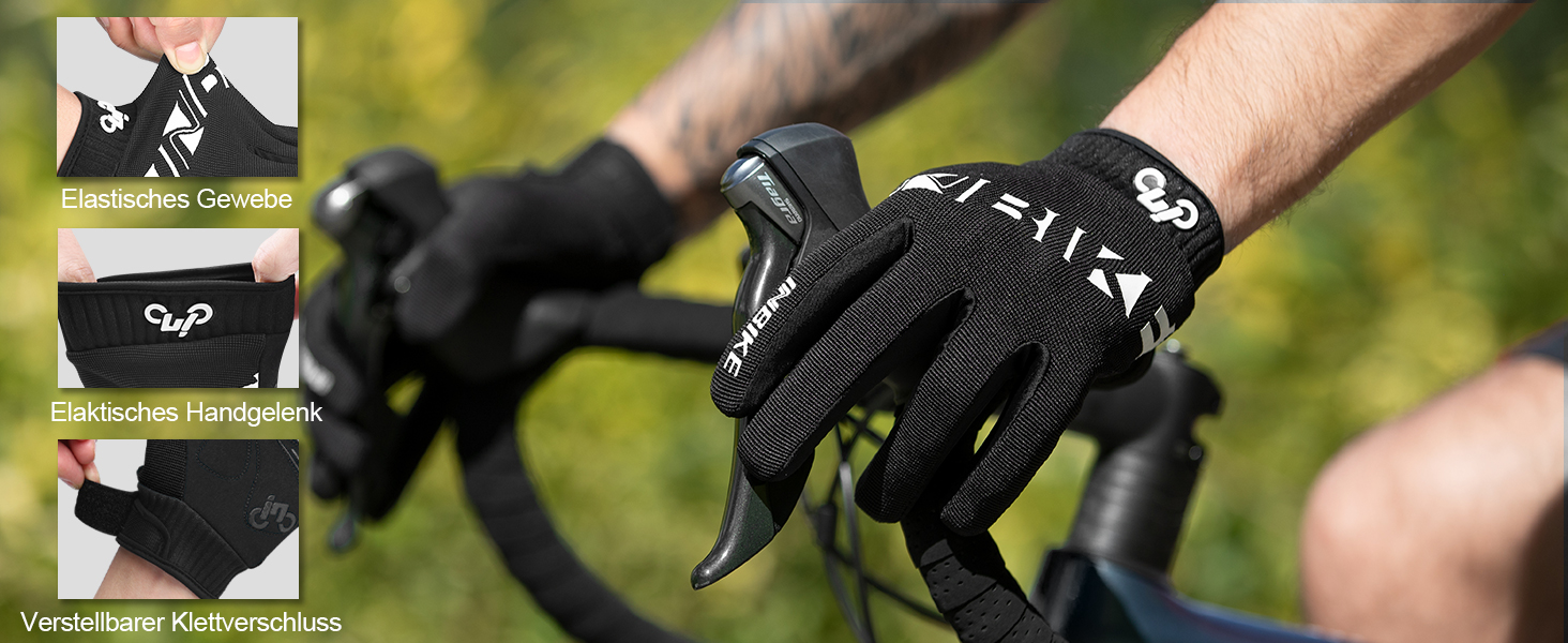 Велосипедні рукавички INBIKE MTB з антиковзким силіконом. Дихаючі рукавички для гірського велосипеда, даунхілу та інших видів спорту. Розмір L